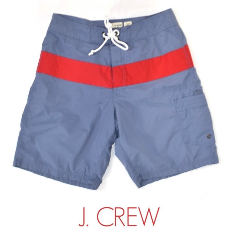 J. CREW Classic Stripe Swim Trunks